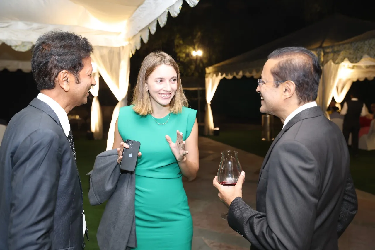 Ada Dyndo networking with international business leaders
